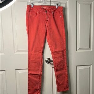 American Eagle Outfitters Midrise  Coral Stretch Jeans